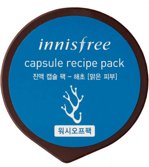 Innisfree Сapsule Recipe Pack Seaweed Капсульная маска-скраб с экстрактом морских водорослей, 10 мл