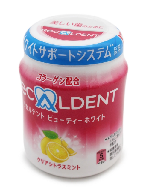 Mondelez Жевательная резинка цитрусовый вкус Recaldent Beauty White Clear Citrus Gum Bottle, 132 г Mondelez Жевательная резинка цитрусовый вкус Recaldent Beauty White Clear Citrus Gum Bottle, 132 г