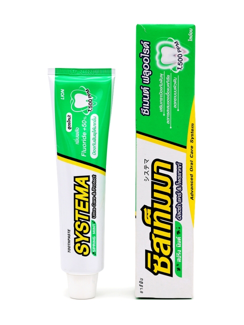 LION Зубная паста для ухода за деснами с ароматом весенней мяты Systema Spring Mint, 140 г