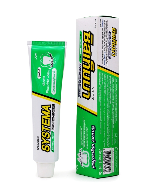 LION Зубная паста для ухода за деснами с ароматом весенней мяты Systema Spring Mint, 140 г