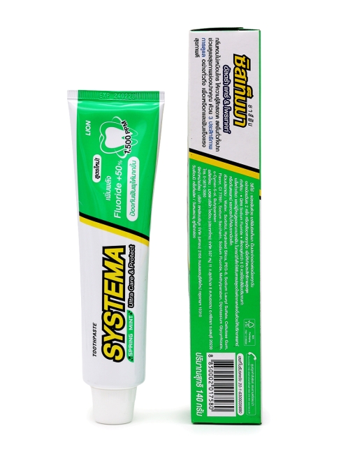 LION Зубная паста для ухода за деснами с ароматом весенней мяты Systema Spring Mint, 140 г