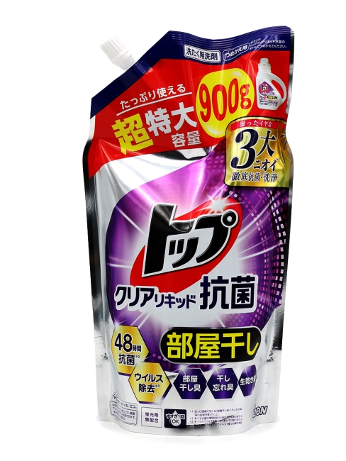 LION Жидкое средство концентрат для стирки антибактериальное Top Clear Liquid Antibacterial Laundry Detergent, 900 г