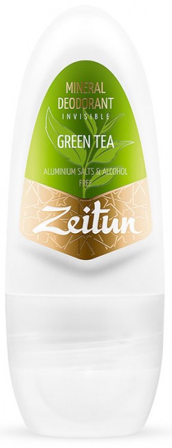 Zeitun Минеральный шариковый дезодорант "Зеленый чай" с коллоидным серебром, 50 мл