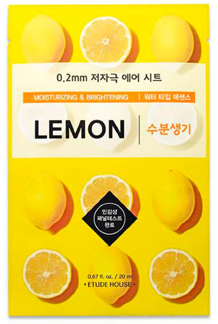 ETUDE HOUSE 0.2 Therapy Air Mask Lemon Маска тканевая с экстрактом лимона, 20 мл ETUDE HOUSE 0.2 Therapy Air Mask Lemon Маска тканевая с экстрактом лимона, 20 мл