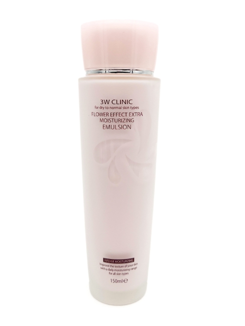 3W Clinic Увлажняющая эмульсия для лица Flower Effect Extra Moisturizing Emulsion, 150 мл 3W Clinic Увлажняющая эмульсия для лица Flower Effect Extra Moisturizing Emulsion, 150 мл