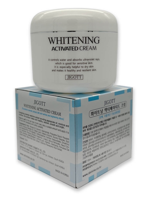 Jigott Крем для лица отбеливающий с ниацинамидом Whitening Activated Cream, 100 г