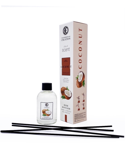 Kreasyon Аромадиффузор с палочками Кокос Reed Diffuser Coconut, 115 мл
