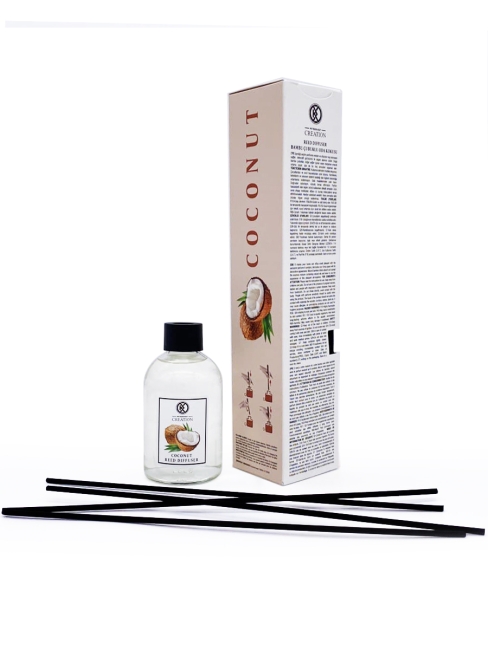 Kreasyon Аромадиффузор с палочками Кокос Reed Diffuser Coconut, 115 мл