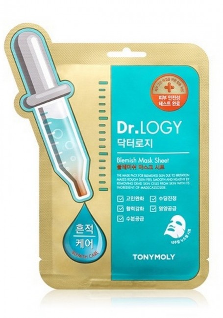 TONYMOLY Dr. Logy Mask Sheet Blemish Тканевая маска для лица для улучшения тона кожи, 23 г TONYMOLY Dr. Logy Mask Sheet Blemish Тканевая маска для лица для улучшения тона кожи, 23 г