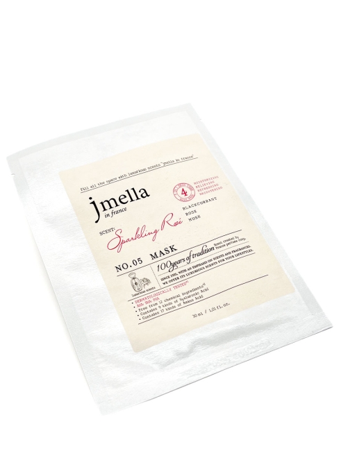 Jmella Парфюмированная тканевая маска для лица "Сверкающая Роза" N0.05 In France Sparkling Rose Mask, 30 мл