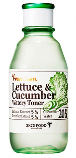 SKINFOOD Premium Lettecure Cucumber Watery Toner Увлажняющий тонер с экстрактом огурца и салата латука, 180 мл