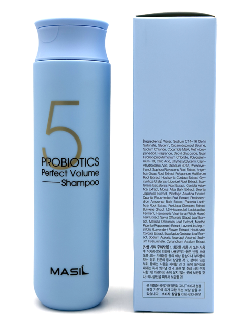 MASIL Шампунь для объема волос с пробиотиками 5 Probiotics Perfect Volume Shampoo, 300 мл MASIL Шампунь для объема волос с пробиотиками 5 Probiotics Perfect Volume Shampoo, 300 мл