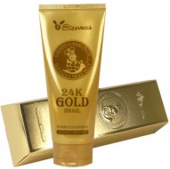 Elizavecca 24k Gold Snail Cleansing Foam Пенка для умывания с муцином улитки и золотом, 180 мл