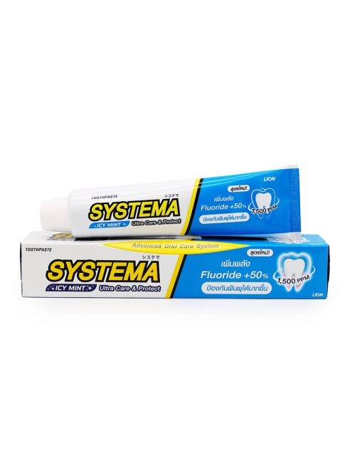 LION Зубная паста для глубокой очистки зубов со вкусом ледяной мяты Systema Icy Mint, 140 г LION Зубная паста для глубокой очистки зубов со вкусом ледяной мяты Systema Icy Mint, 140 г