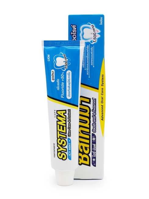 LION Зубная паста для глубокой очистки зубов со вкусом ледяной мяты Systema Icy Mint, 140 г LION Зубная паста для глубокой очистки зубов со вкусом ледяной мяты Systema Icy Mint, 140 г