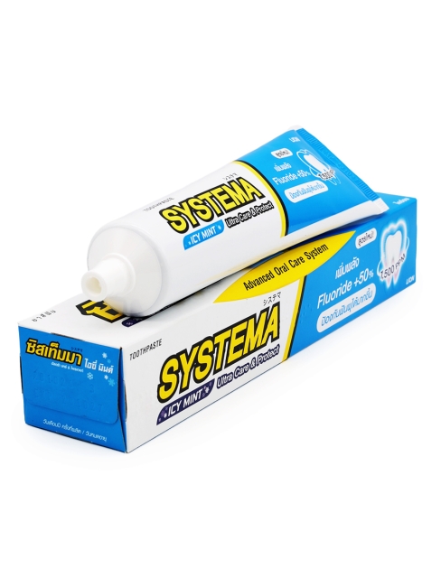 LION Зубная паста для глубокой очистки зубов со вкусом ледяной мяты Systema Icy Mint, 140 г LION Зубная паста для глубокой очистки зубов со вкусом ледяной мяты Systema Icy Mint, 140 г