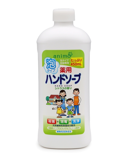 Rocket Soap Антибактериальное мыло-пенка для рук с ароматом цитрусовых сменный флакон Animo Hand Soap, 450 мл