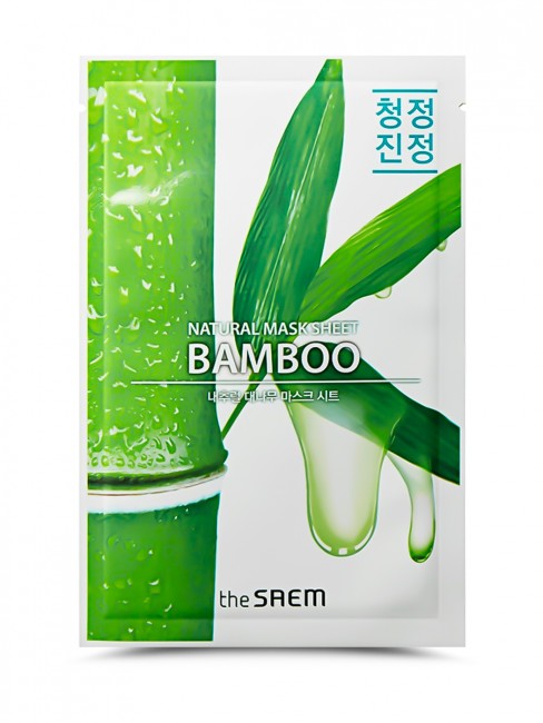 The Saem Маска на тканевой основе для лица с экстрактом бамбука Natural Bamboo Mask Sheet, 21 мл