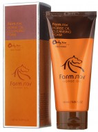 FarmStay Jeju Horse Oil Cleansing Foam Очищающая пенка с лошадиным маслом, 180 мл