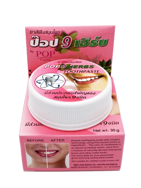 POP 9 Зубная паста растительная 9 трав Herbs Toothpaste, 30 г POP 9 Зубная паста растительная 9 трав Herbs Toothpaste, 30 г