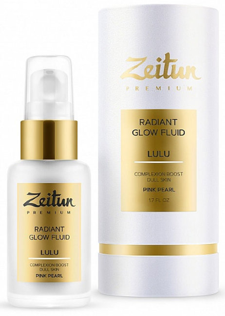Zeitun Дневной флюид-сияние LULU со светоотражающими частицами "Розовое Сияние", 50 мл
