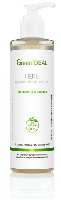 GreenIdeal Гель для интимной гигиены без цвета и запаха, 240 мл