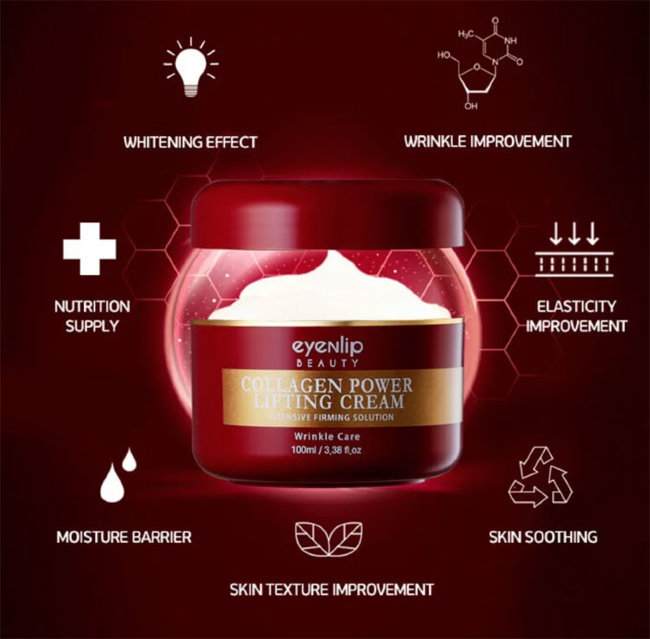 Eyenlip Collagen Power Lifting Cream Коллагеновый лифтинг крем, 100 мл Eyenlip Collagen Power Lifting Cream Коллагеновый лифтинг крем, 100 мл
