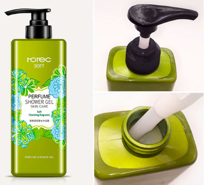 Rorec Soft Perfume Showder Gel Green Гель для душа, 550 мл Rorec Soft Perfume Showder Gel Green Гель для душа, 550 мл