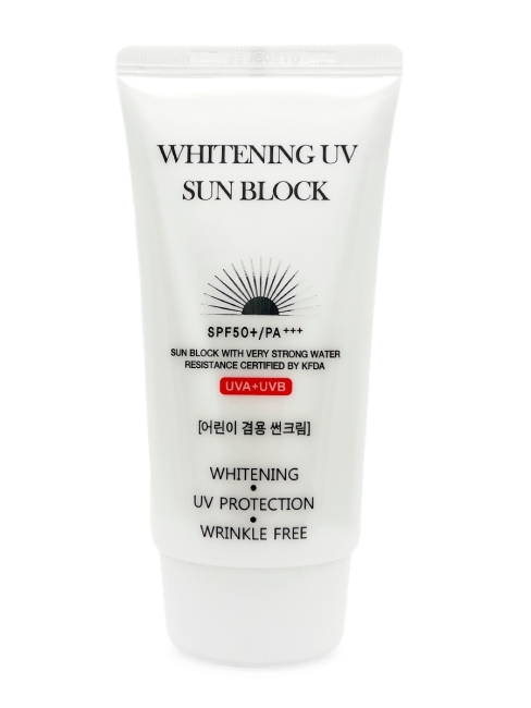 Jigott Осветляющий солнцезащитный крем для лица Whitening UV Sun Block Cream SPF50+/PA+++, 70 мл