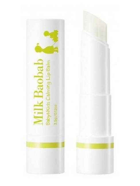 Milk Baobab Детский бальзам для губ с ароматом яблока Calming Lip Balm Green, 3.5 г Milk Baobab Детский бальзам для губ с ароматом яблока Calming Lip Balm Green, 3.5 г