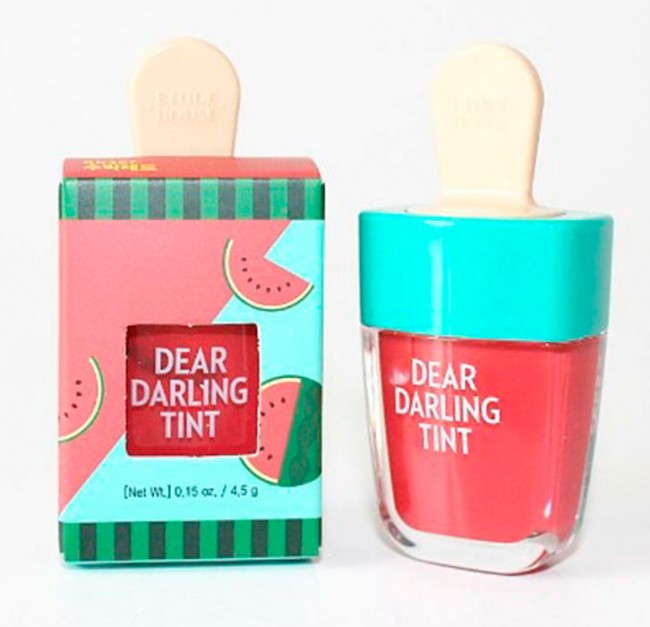 ETUDE HOUSE Dear Darling Water Gel Tint Watermelon Red Увлажняющий гелевый тинт для губ Красный Арбуз, 4,5 г