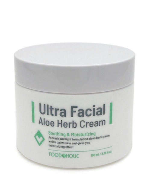FoodaHolic Крем для лица антивозрастной с экстрактом алоэ Ultra Facial Alore Herb Cream, 100 мл FoodaHolic Крем для лица антивозрастной с экстрактом алоэ Ultra Facial Alore Herb Cream, 100 мл