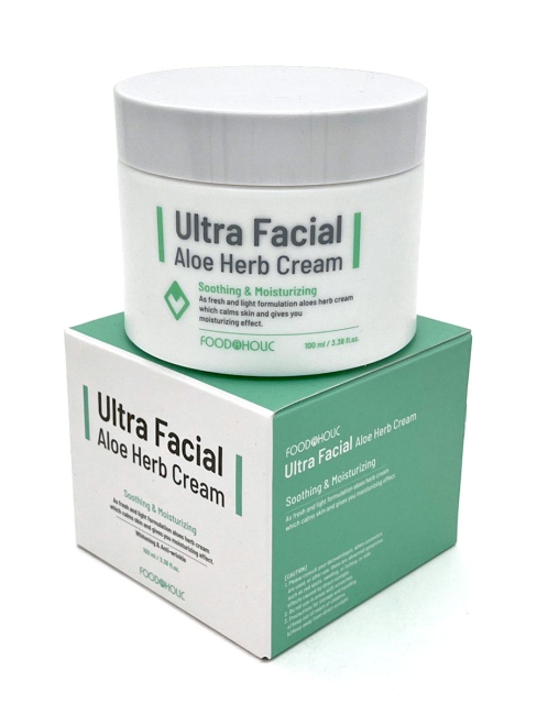 FoodaHolic Крем для лица антивозрастной с экстрактом алоэ Ultra Facial Alore Herb Cream, 100 мл FoodaHolic Крем для лица антивозрастной с экстрактом алоэ Ultra Facial Alore Herb Cream, 100 мл
