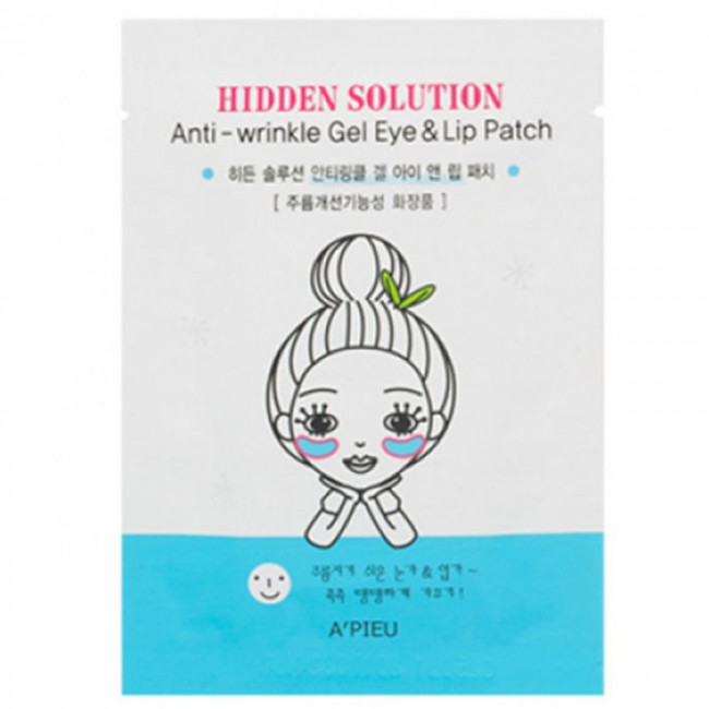 A'PIEU Hidden Solution Anti-wrinkle Gel Eye&Lip Patch Гелевые патчи от морщин вокруг глаз и губ, 2шт A'PIEU Hidden Solution Anti-wrinkle Gel Eye&Lip Patch Гелевые патчи от морщин вокруг глаз и губ, 2шт