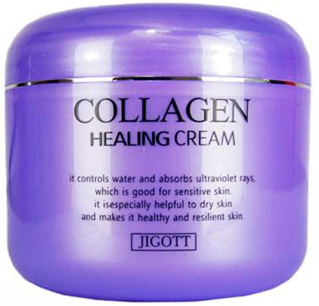 Jigott Collagen Healing Cream Питательный ночной крем с коллагеном, 100 г