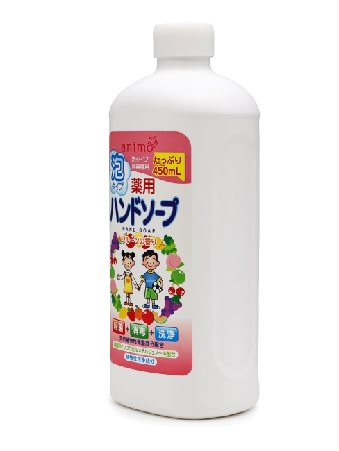 Rocket Soap Антибактериальное мыло-пенка для рук с ароматом фруктов сменный флакон Animo Hand Soap, 450 мл