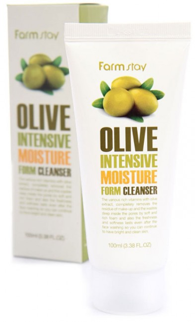 FarmStay Olive Intensive Moisture Foam Cleanser Пенка очищающая с экстрактом оливы увлажняющая, 100 мл