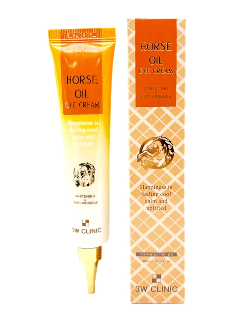 3W Clinic Крем для век с лошадиным жиром питательный Horse Oil Eye Cream, 40 мл