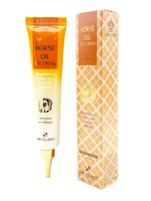 3W Clinic Крем для век с лошадиным жиром питательный Horse Oil Eye Cream, 40 мл