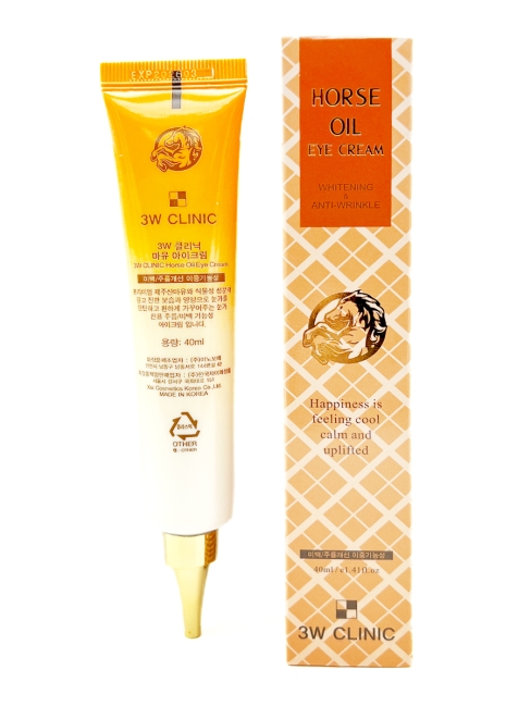 3W Clinic Крем для век с лошадиным жиром питательный Horse Oil Eye Cream, 40 мл