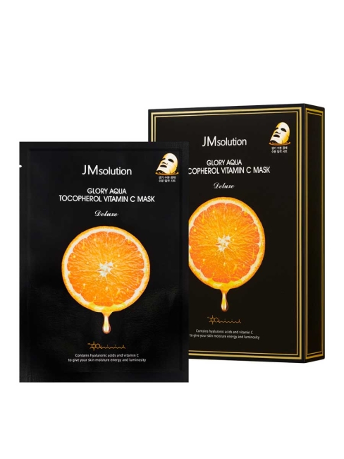 JMsolution Тканевая маска для выравнивания тона Glory Aqua Tocopherol Vitamin C Mask, 30 мл