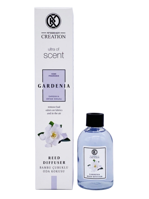 Kreasyon Аромадиффузор с палочками Гардения Reed Diffuser Gardenia, 115 мл Kreasyon Аромадиффузор с палочками Гардения Reed Diffuser Gardenia, 115 мл