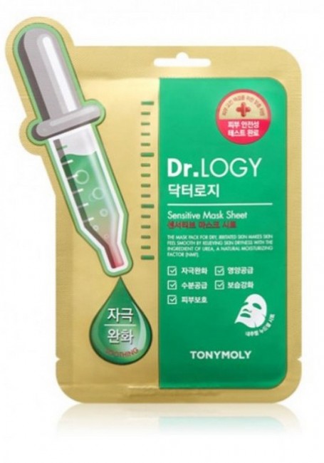 TONYMOLY Dr. Logy Mask Sheet Sensitive Маска для лица успокаивающая, 23 г TONYMOLY Dr. Logy Mask Sheet Sensitive Маска для лица успокаивающая, 23 г