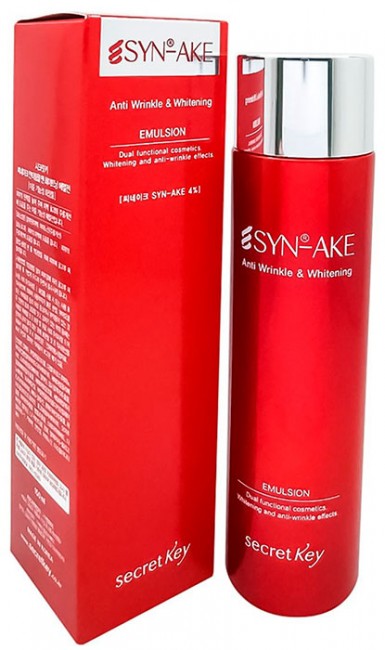 Secret Key Syn-Ake Anti Wrinkle and Whitening Emulsion Эмульсия для лица с пептидом змеиного яда, 150 мл