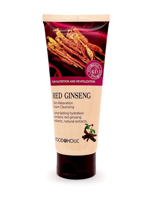 FoodaHolic Пенка для умывания с экстрактом красного женьшеня Red Ginseng Skin Relaxation Foam Cleansing, 180 мл