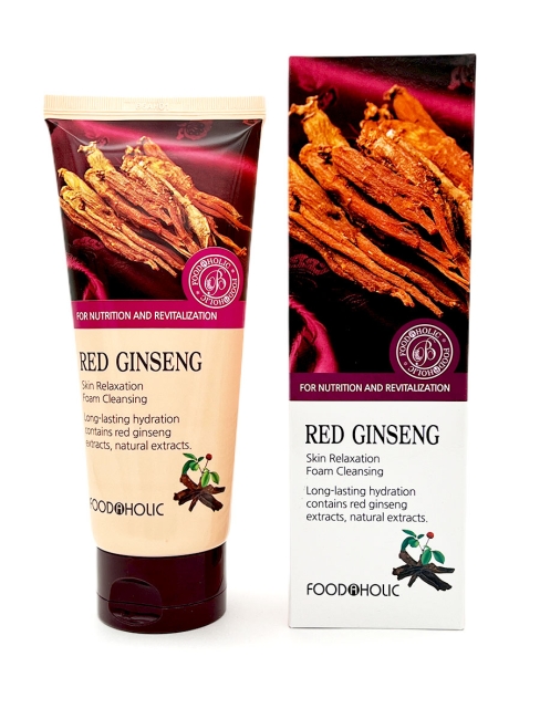 FoodaHolic Пенка для умывания с экстрактом красного женьшеня Red Ginseng Skin Relaxation Foam Cleansing, 180 мл