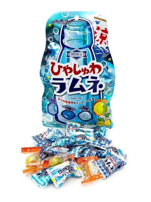 Senjaku Карамель леденцовая содовая ассорти со вкусом Рамуне Hiyashuwa Ramune, 75 г