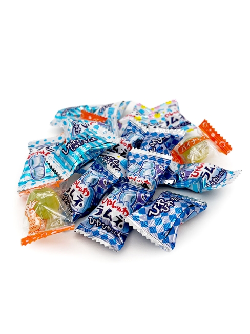 Senjaku Карамель леденцовая содовая ассорти со вкусом Рамуне Hiyashuwa Ramune, 75 г