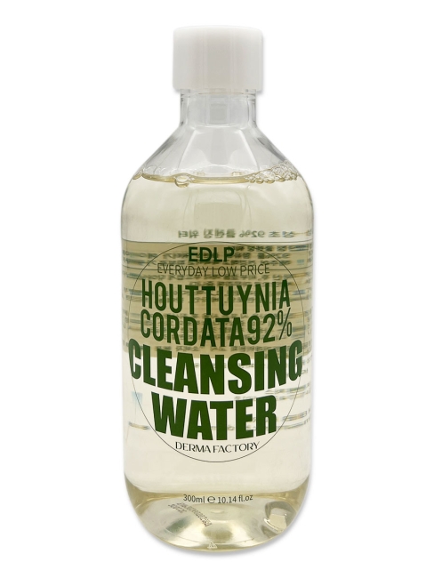 Derma Factory Очищающая вода для лица с экстрактом цветка хауттюйнии Houttuynia Cordata 92% Cleansing Water, 300 мл