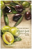 NATURE REPUBLIC Real Nature Mask Sheet Olive Тканевая маска для лица c маслом оливы, 23 мл